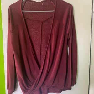 Burgundy dress top